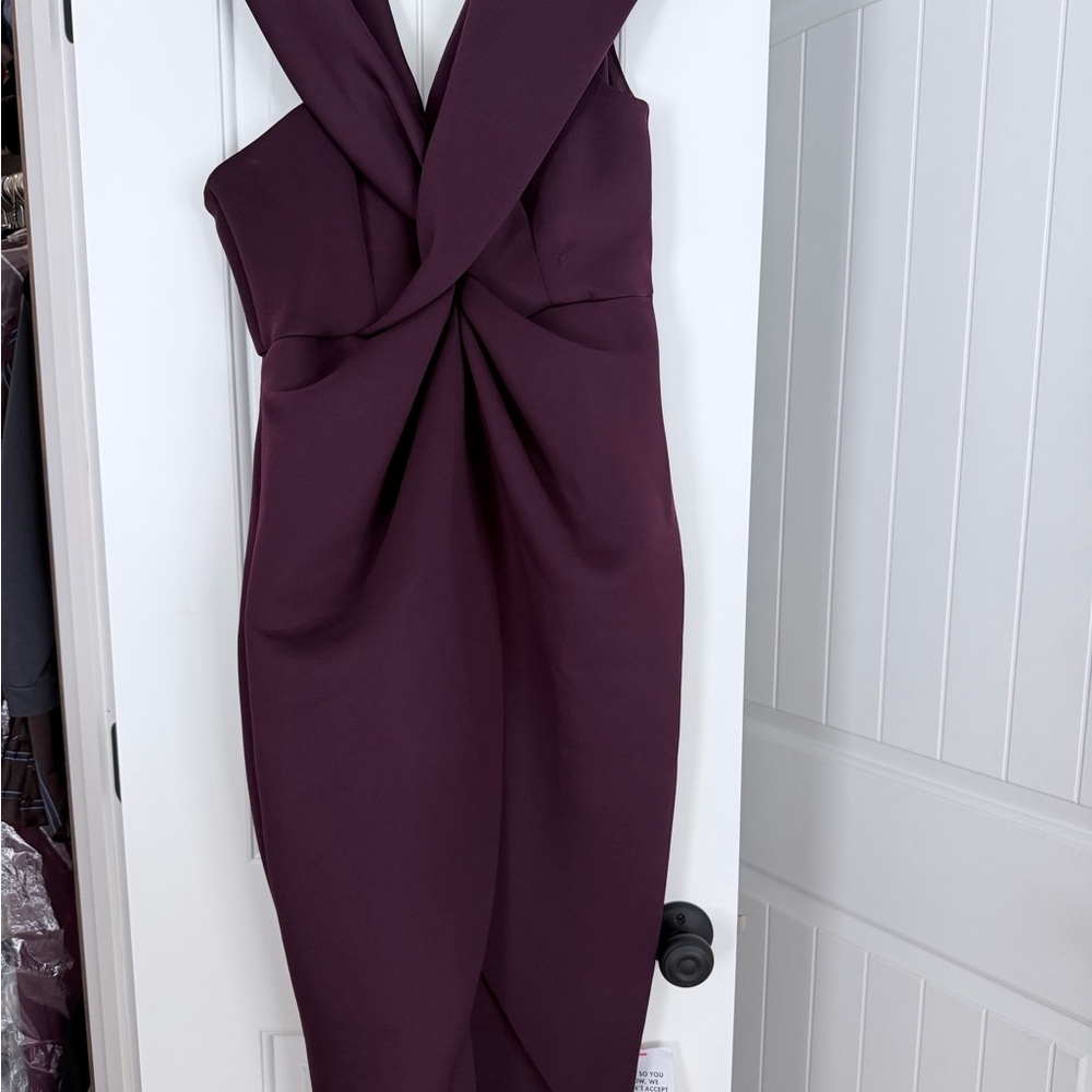 ASOS Burgundy Asymmetrical Dress